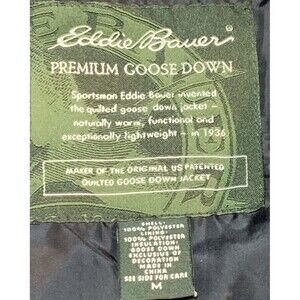 Eddie Bauer Premium Goose Down Geometric Snowflake Damask Puffer Vest M Packable